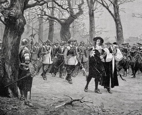 King Charles I (1600-49) on the Way to his Execution (engraving) from English School, (19th century)