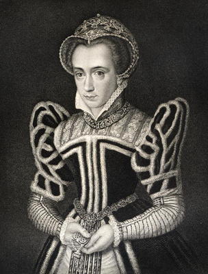 Portrait of Queen Mary I (1516-1558) from 'Lodge's British Portraits', 1823 (engraving) from English School, (19th century)