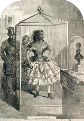 Miss Julia Pastrana, The Embalmed Nondescript, Exhibiting at 191 Piccadilly, 1862 (engraving)