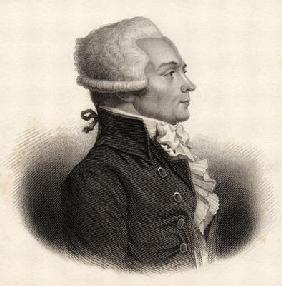 Portrait of Maximilien de Robespierre (1758-94) (engraving)