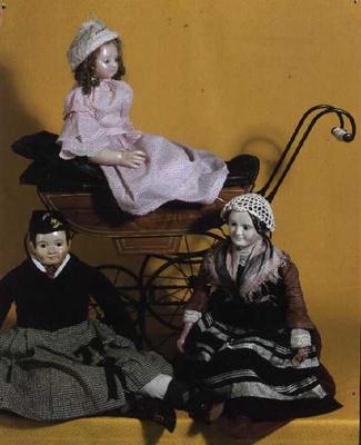 Victorian dolls, Rosa Mary, Sandy and the Nurse from English School, (19th century)