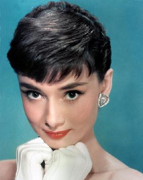 Portrait of the American Actress Audrey Hepburn, photo for promotion of film Sabrina