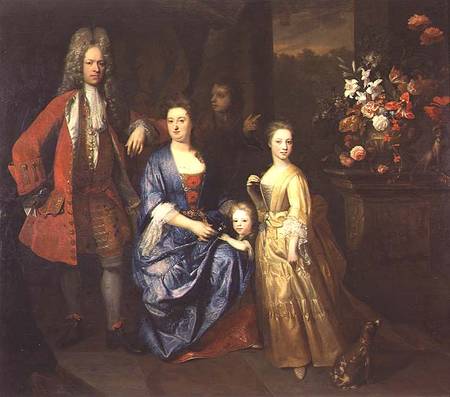 Colonel Andrew Bissett and his family from Enoch Seeman