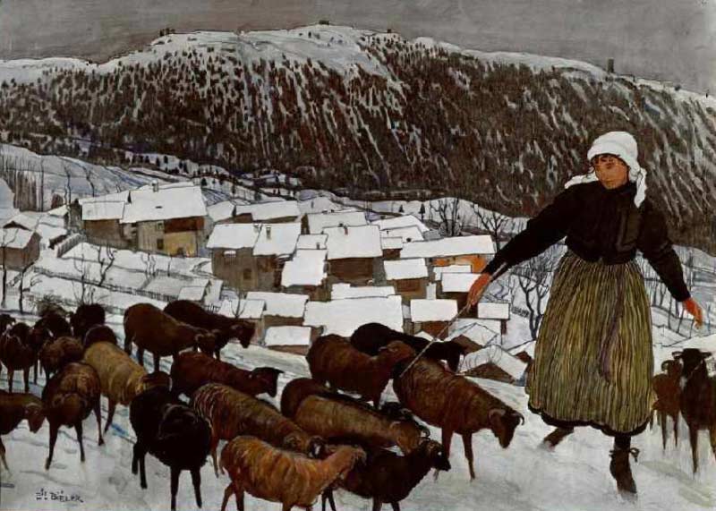 La gardeuse de chèvres from Ernest Bieler
