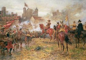 Cromwell at the Storming of Basing House, 1900 (oil on canvas)