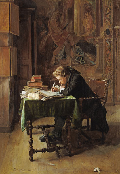 Young Man Writing from Ernest Meissonier