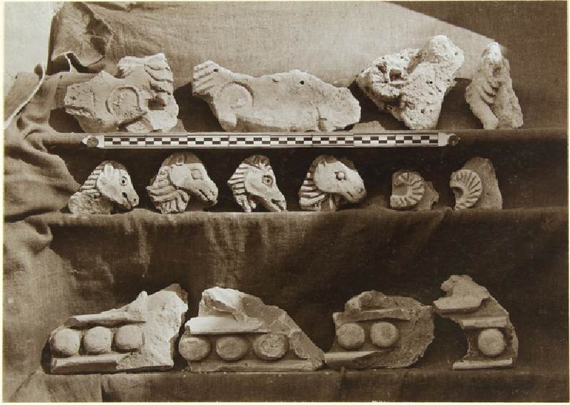 Excavation of Samarra (Iraq): Fragments of a Frieze with Camel Figures, from the Palace of the Calip from Ernst Herzfeld
