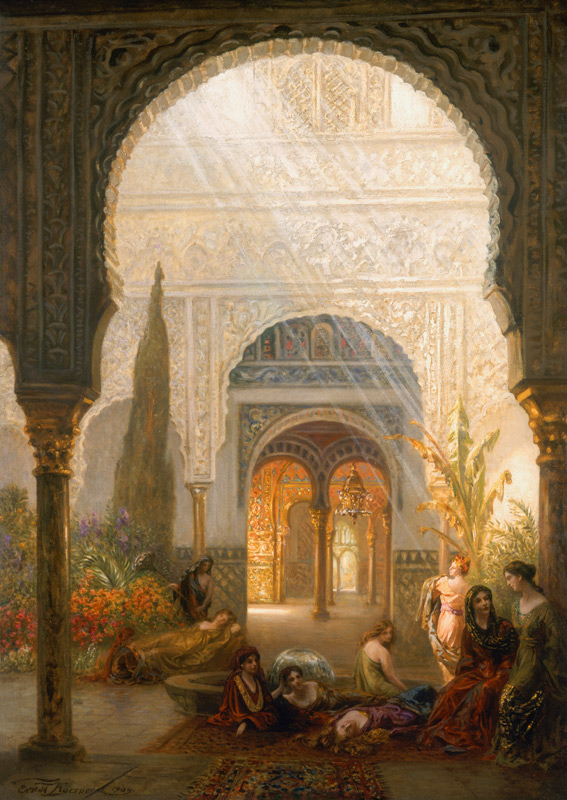 The Patio de of La Reina in the Alcazar, Sevilla. from Ernst Karl Eugen Körner