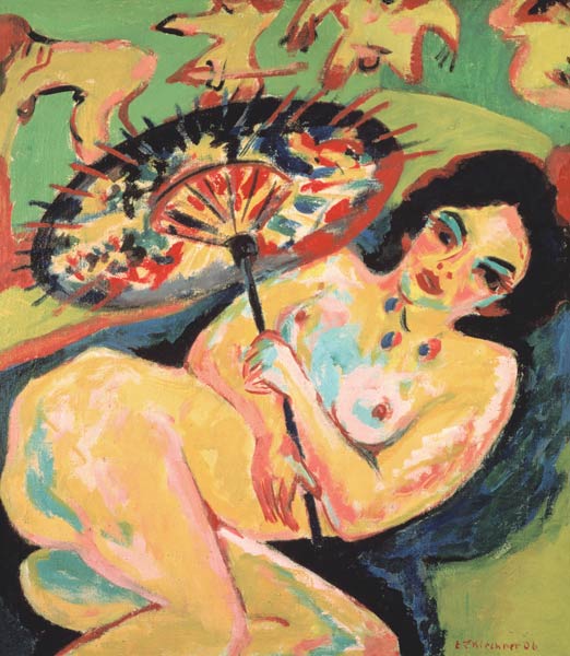 Girl under Jap. Parasol from Ernst Ludwig Kirchner
