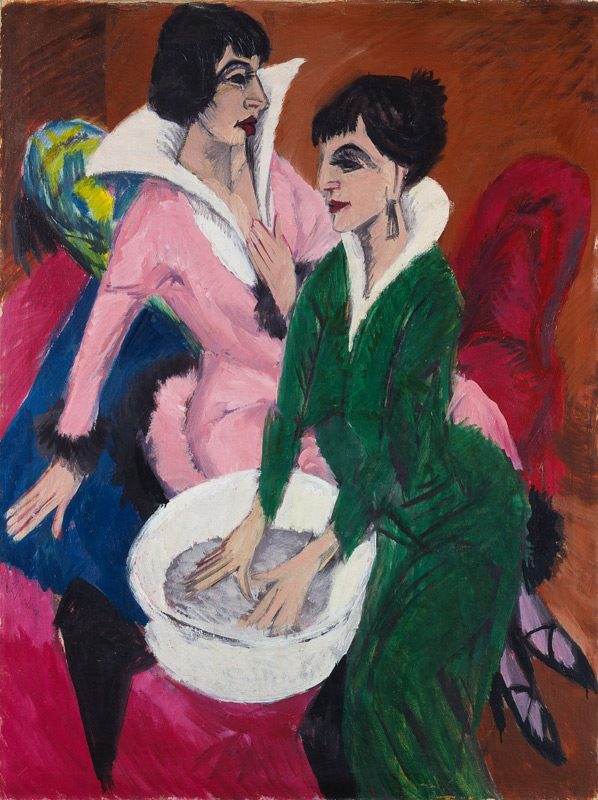 Two Women by a Sink; The Sisters from Ernst Ludwig Kirchner