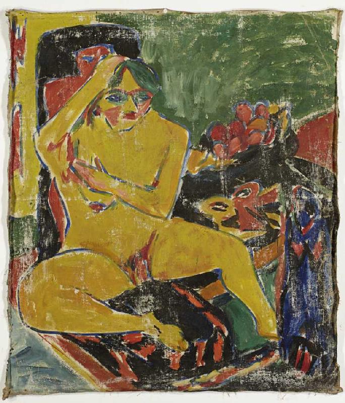 Nude in the workshop from Ernst Ludwig Kirchner