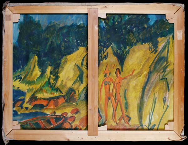 Bathers in a landscape with boat from Ernst Ludwig Kirchner