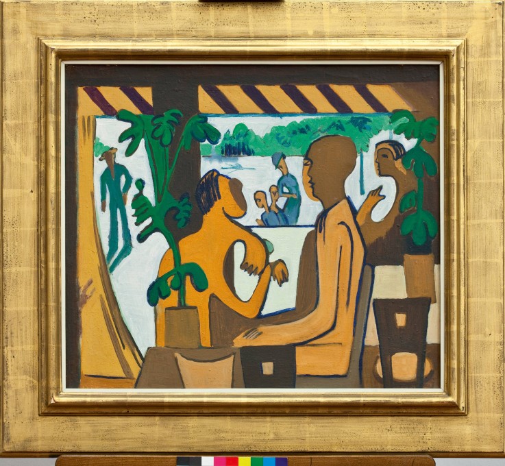 Brown Figures in a Café from Ernst Ludwig Kirchner