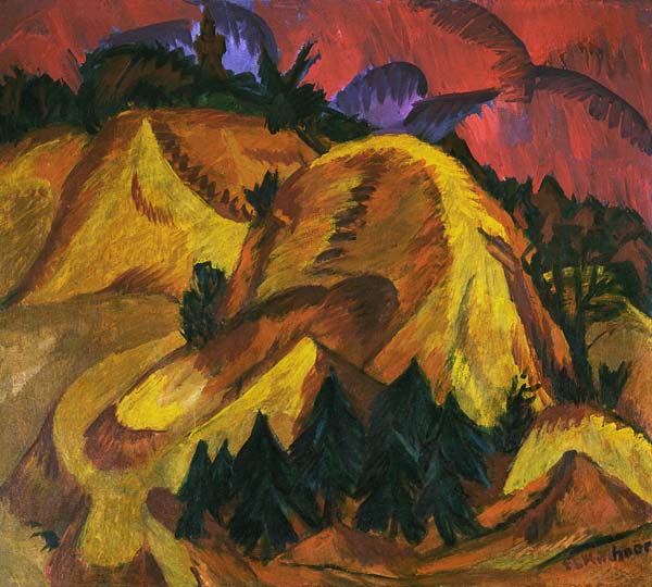 Sand Hills of the Engadin from Ernst Ludwig Kirchner