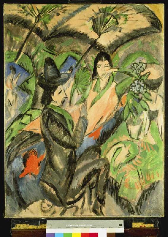 Couple under a Japanschirm. from Ernst Ludwig Kirchner