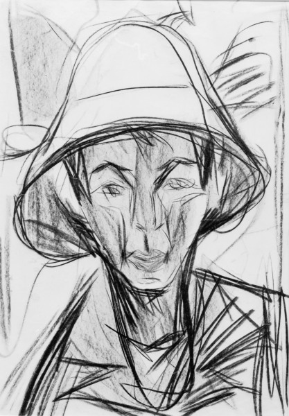 Self-Portr.w.Sheperds Hat from Ernst Ludwig Kirchner
