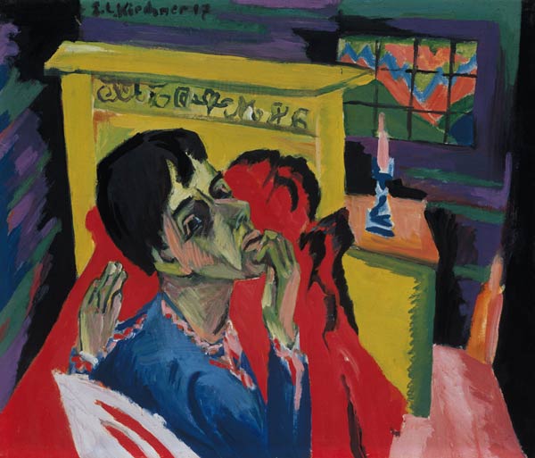 Self-portrait while sick from Ernst Ludwig Kirchner