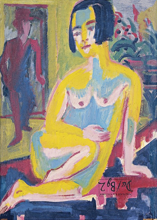 Seated Female Nude. Study from Ernst Ludwig Kirchner