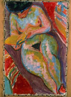 Nude woman (reading)