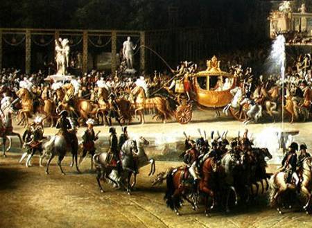 The Entry of Napoleon (1769-1821) and Marie-Louise (1791-1847) into the Tuileries Gardens on the Day from Etienne-Barthelemy Garnier