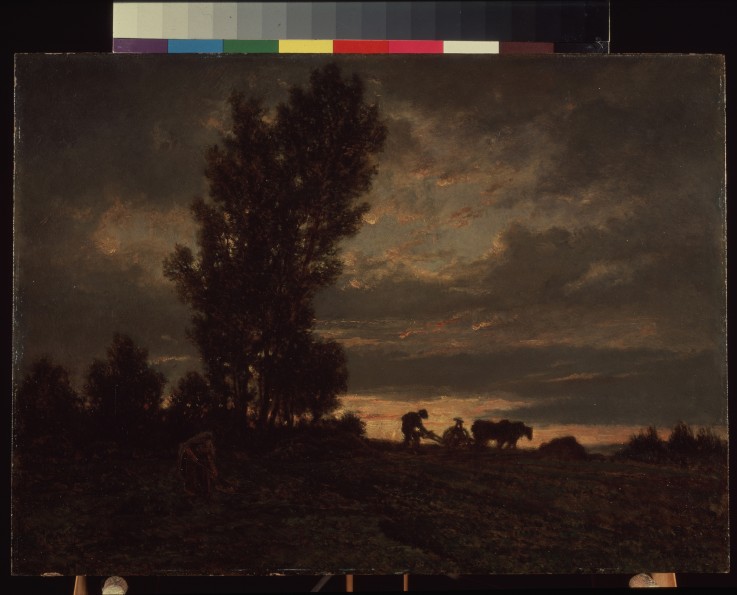 Landscape with a Plowman from Etienne-Pierre Théodore Rousseau