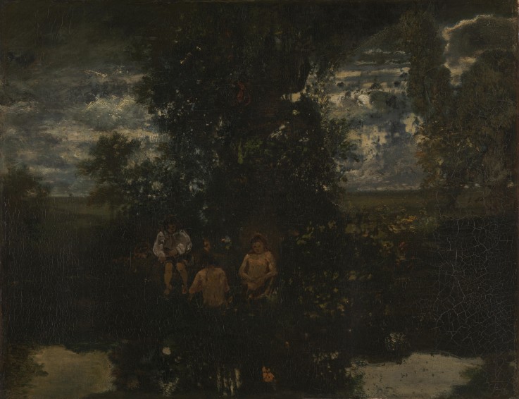 Moonlight. The Bathers from Etienne-Pierre Théodore Rousseau