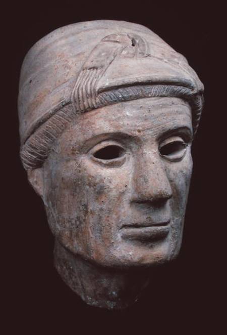 Head of an old woman, from Cerveteri from Etruscan