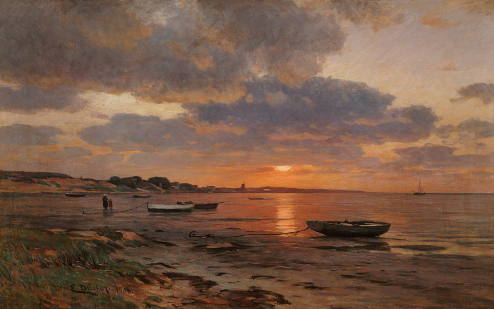 Sunset at the Baltic Sea from Eugen Dücker