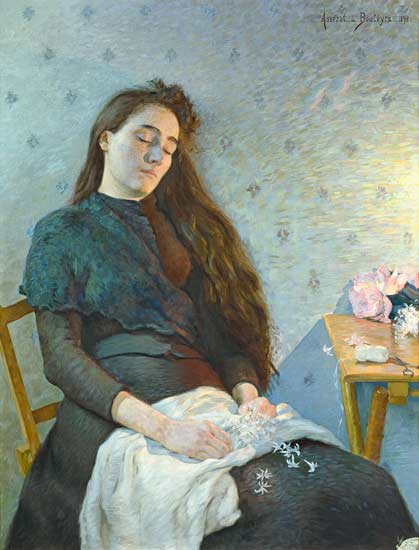 The Sleeping Flower Girl from Eugene Assezat de Bouteyre