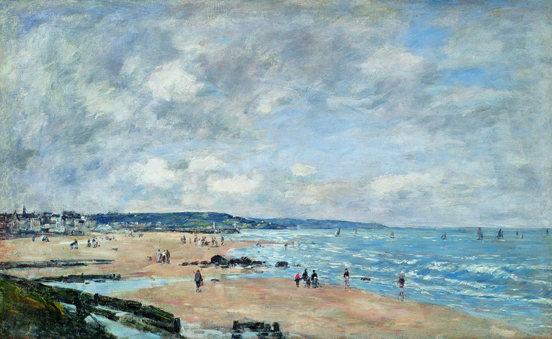 Beach at Trouville from Eugène Boudin