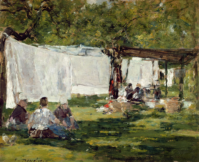 The Laundry at Collise St. Simeon from Eugène Boudin