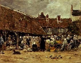 Market day in Trouville from Eugène Boudin
