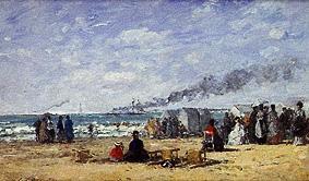 Beach life in Trouville from Eugène Boudin