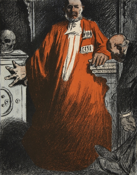 A judge in full garments, illustration from ''L''assiette au Beurre: Les Fonctionnaires'', 9th Augus from Eugene Cadel