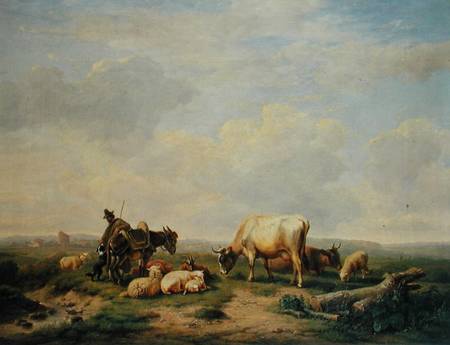 Herdsman and Herd from Eugène Joseph Verboeckhoven