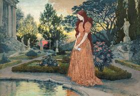 Young woman in a garden