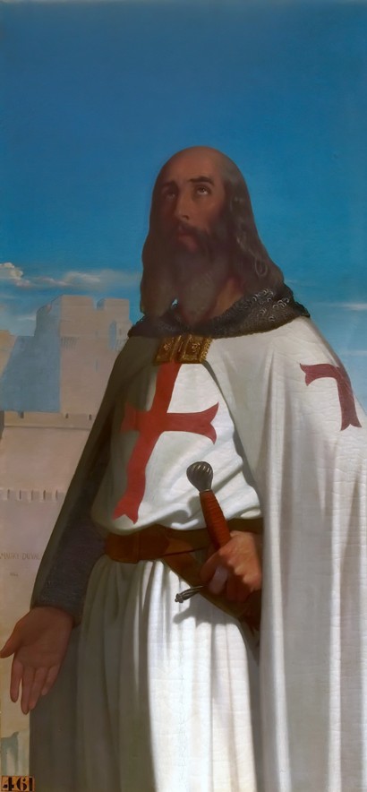 Jacques de Molay, Grand Master of the Knights Templar from Eugene Emmanuel Amaury-Duval