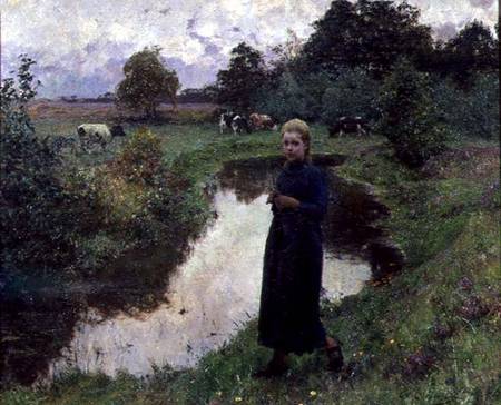 Young Girl in the Fields from Evariste Carpentier