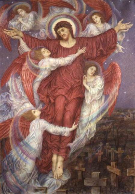 The Red Cross (Allegory of Flanders War Graves) from Evelyn de Morgan