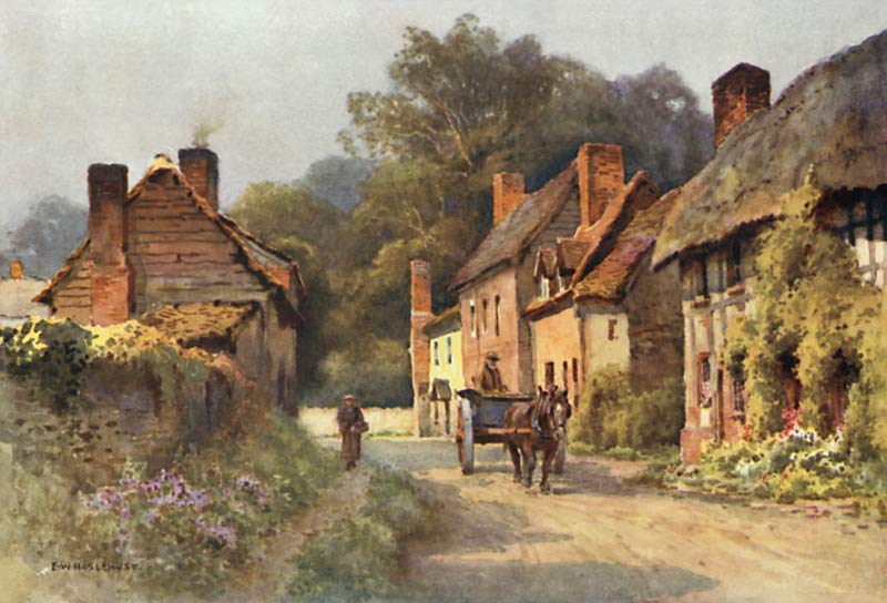 Old Cottages, Fownhope from E.W. Haslehust