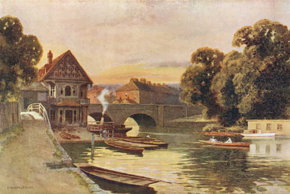 Folly Bridge, Oxford from E.W. Haslehust