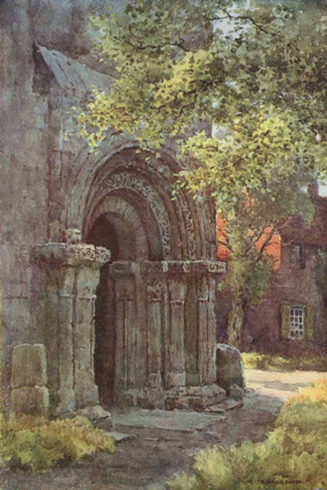Norman Porch, St. Lawrences Tower from E.W. Haslehust