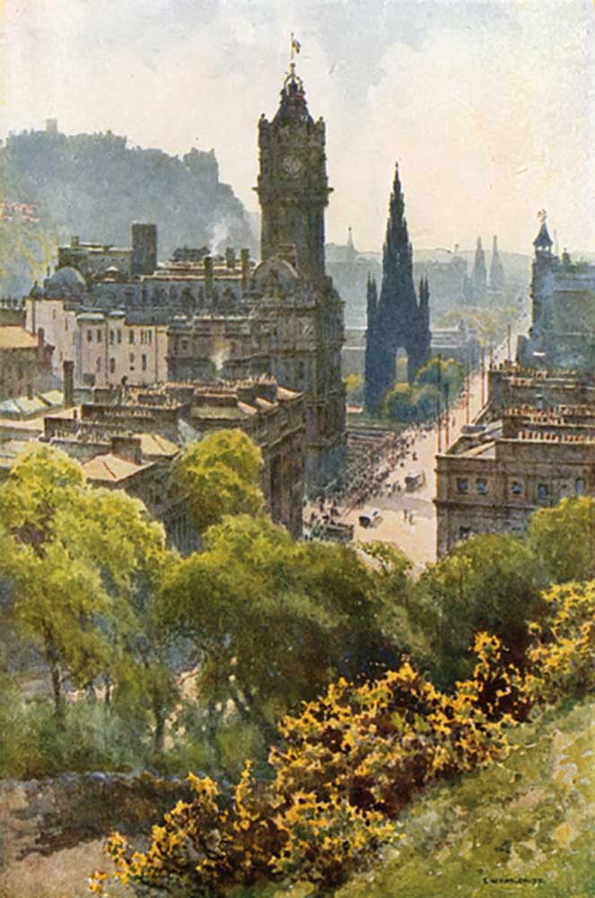 Princes Street from Calton Hill from E.W. Haslehust