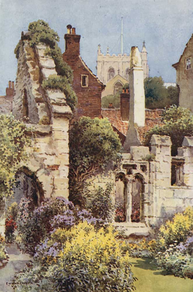 Ruins of St. Annes Chapel, Ripon from E.W. Haslehust