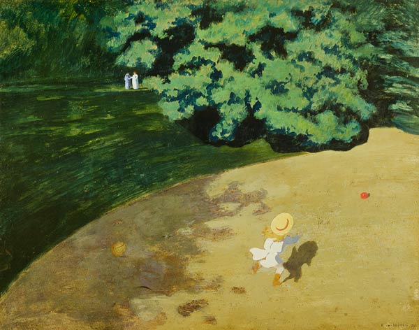 The Balloon or Corner of a Park with a Child Playing with a Balloon from Felix Vallotton