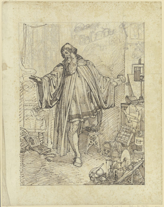 Faust in seiner Studierstube, mit dem Giftbecher in seiner Rechten from Ferdinand Fellner