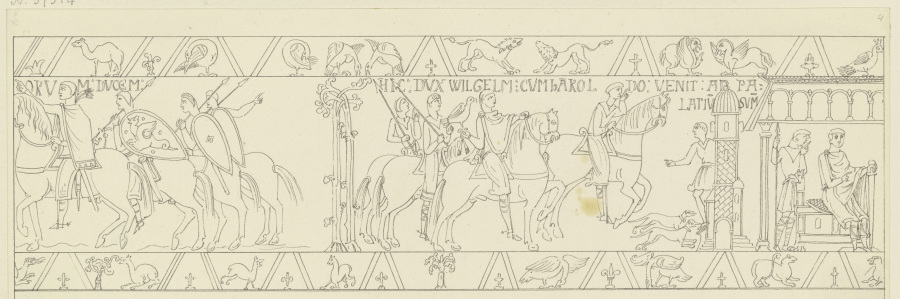 Zeichnung nach dem Bildteppich von Bayeux from Ferdinand Fellner