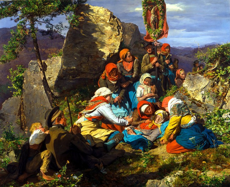 The Interrupted Pilgrimage (The Sick Pilgrim) from Ferdinand Georg Waldmüller