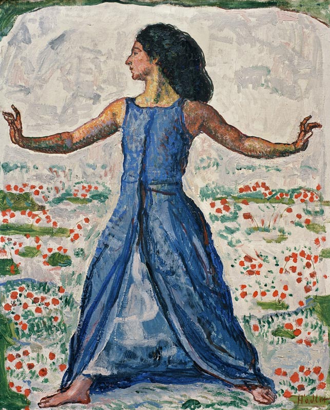 Woman striding from Ferdinand Hodler