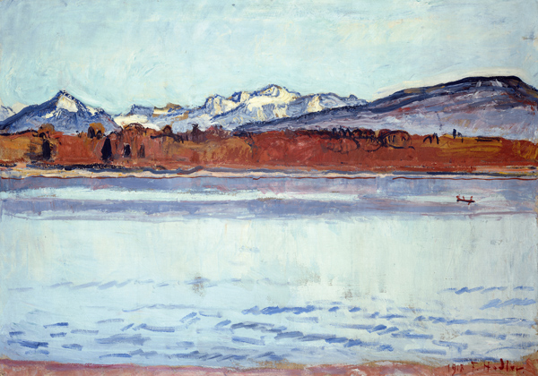 The snow-covered Montblanc chain from Ferdinand Hodler
